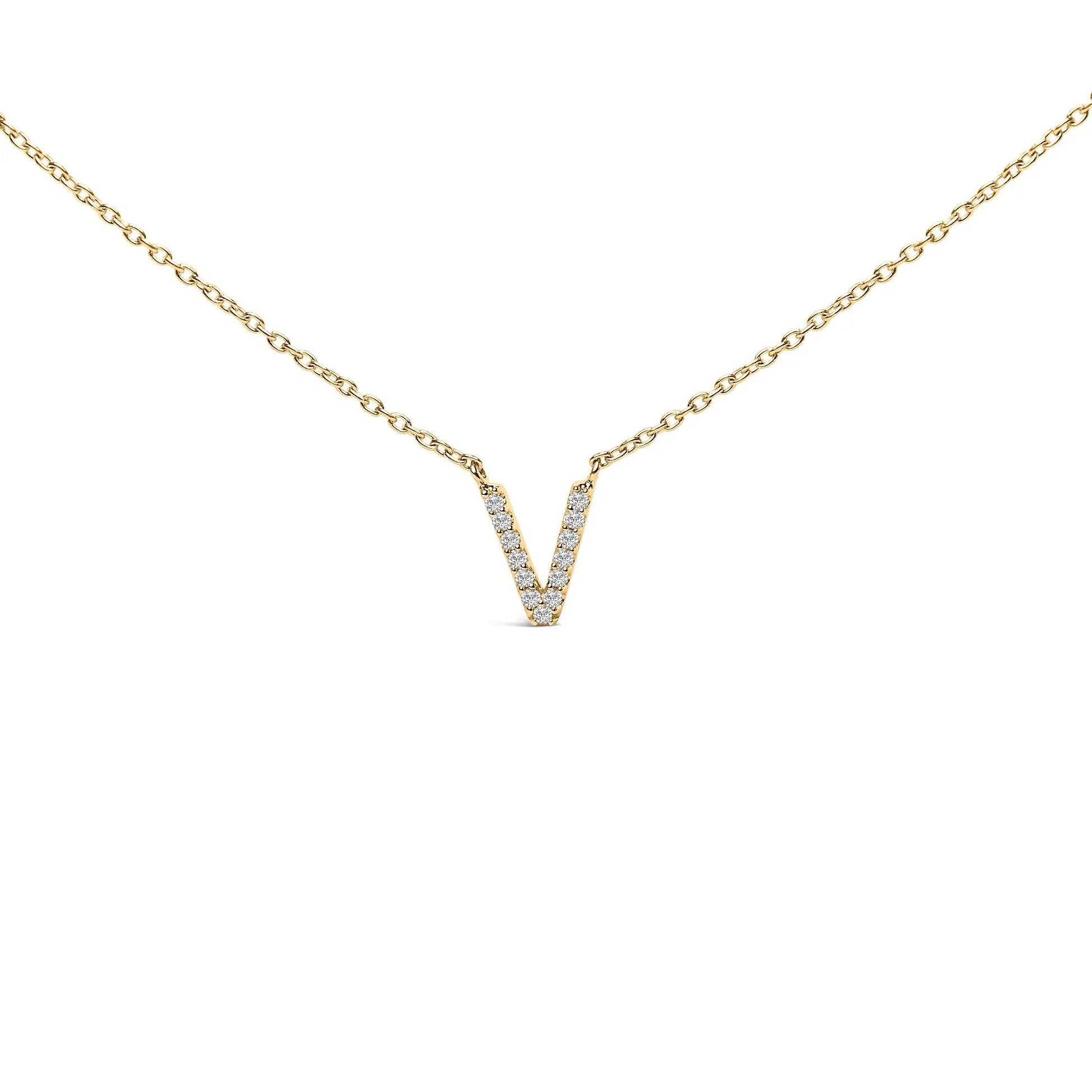 10K white gold diamond-accent A-block initial pendant necklace by Bids.com on Tampa Home & Garden Store