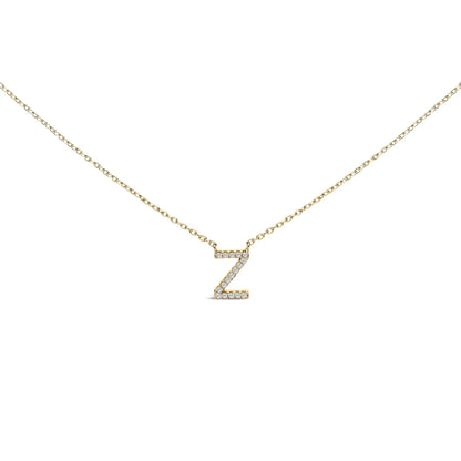 10K white gold diamond-accent A block initial pendant necklace with gold chain on Tampa Home & Garden Store