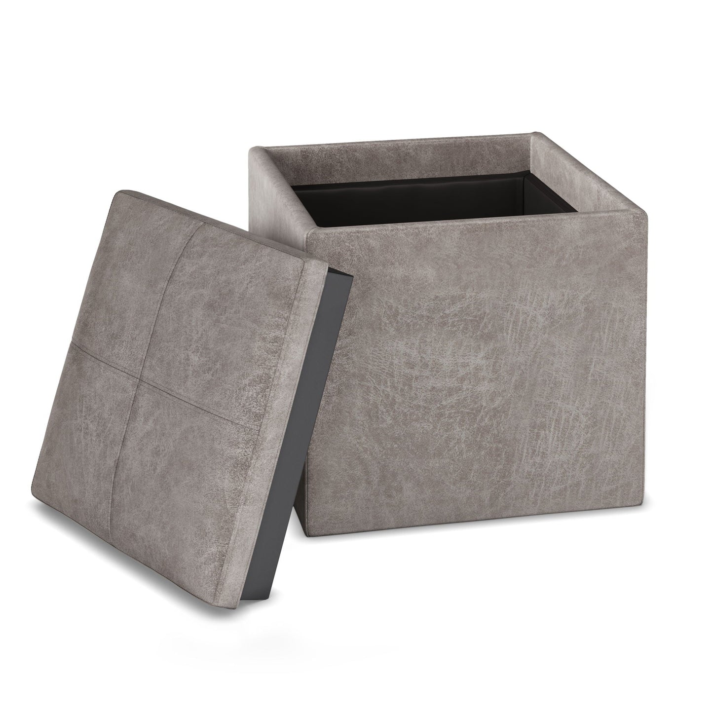 Rockwood Upholstered Cube Ottoman with Tray