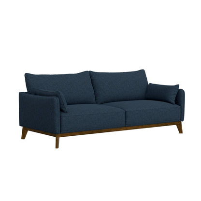 Wide Blue And Supportive Mid Century Sofa