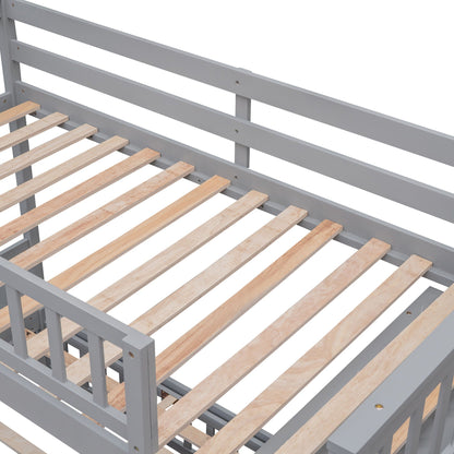Bunk Bed With Six Drawers And Flexible Shelves