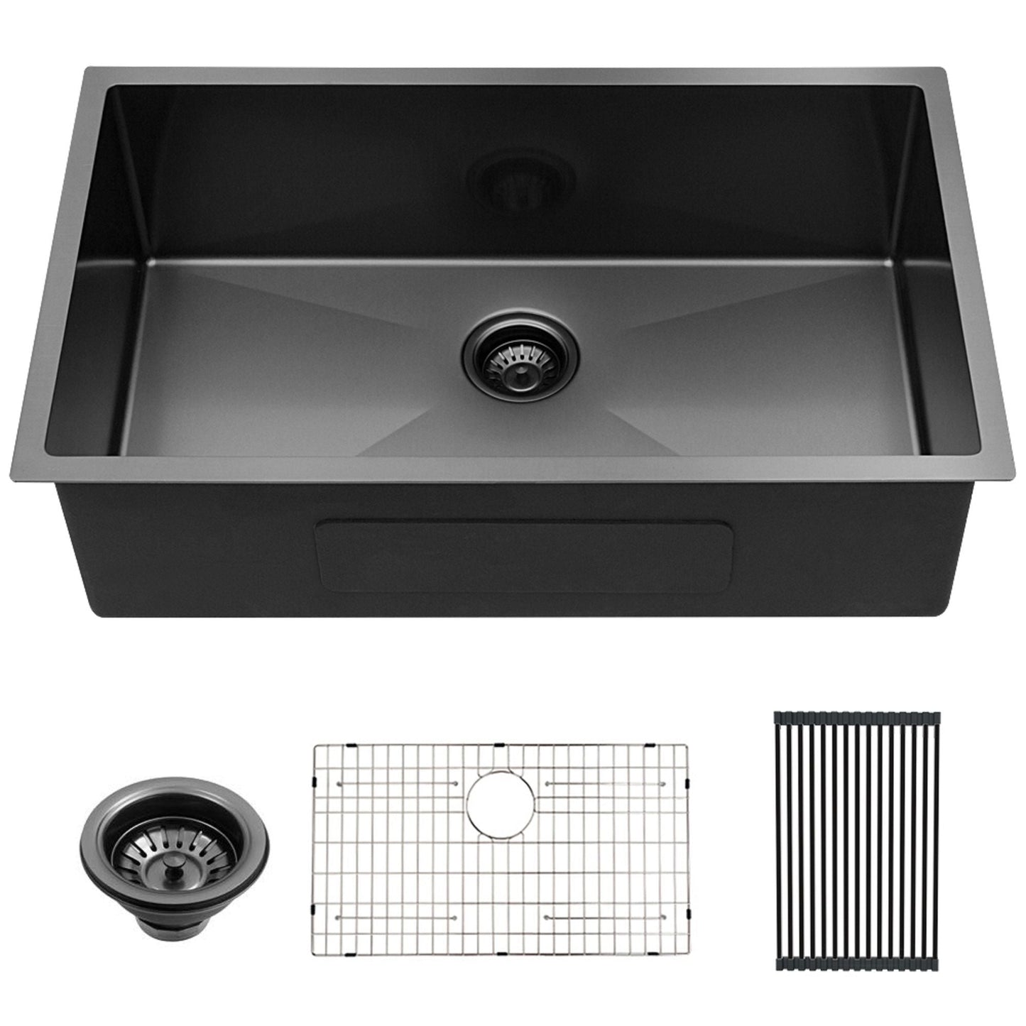 Gunmetal Black Undermount Sink and Single Bowl