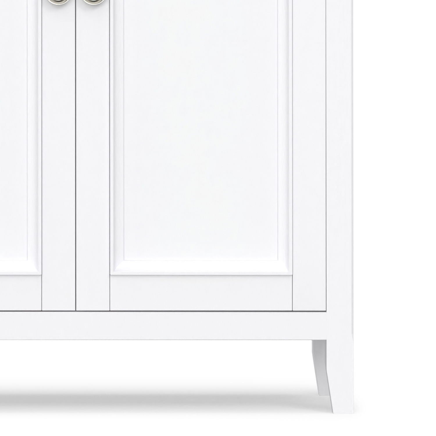 Amherst 4 Door Storage Cabinet white finish with paneled doors by HouseOfZazla accent cabinet on Tampa Home & Garden Store