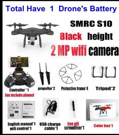 SMRC S10 FPV quadcopter drone with 2 MP WiFi camera, RC controller and propeller kit on Tampa Home & Garden Store