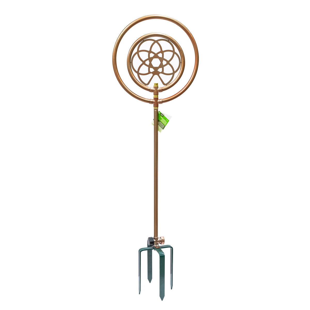 Orbit Irrigation decorative spinning sprinkler on spike copper-tone hose-end sprinkler on Tampa Home & Garden Store