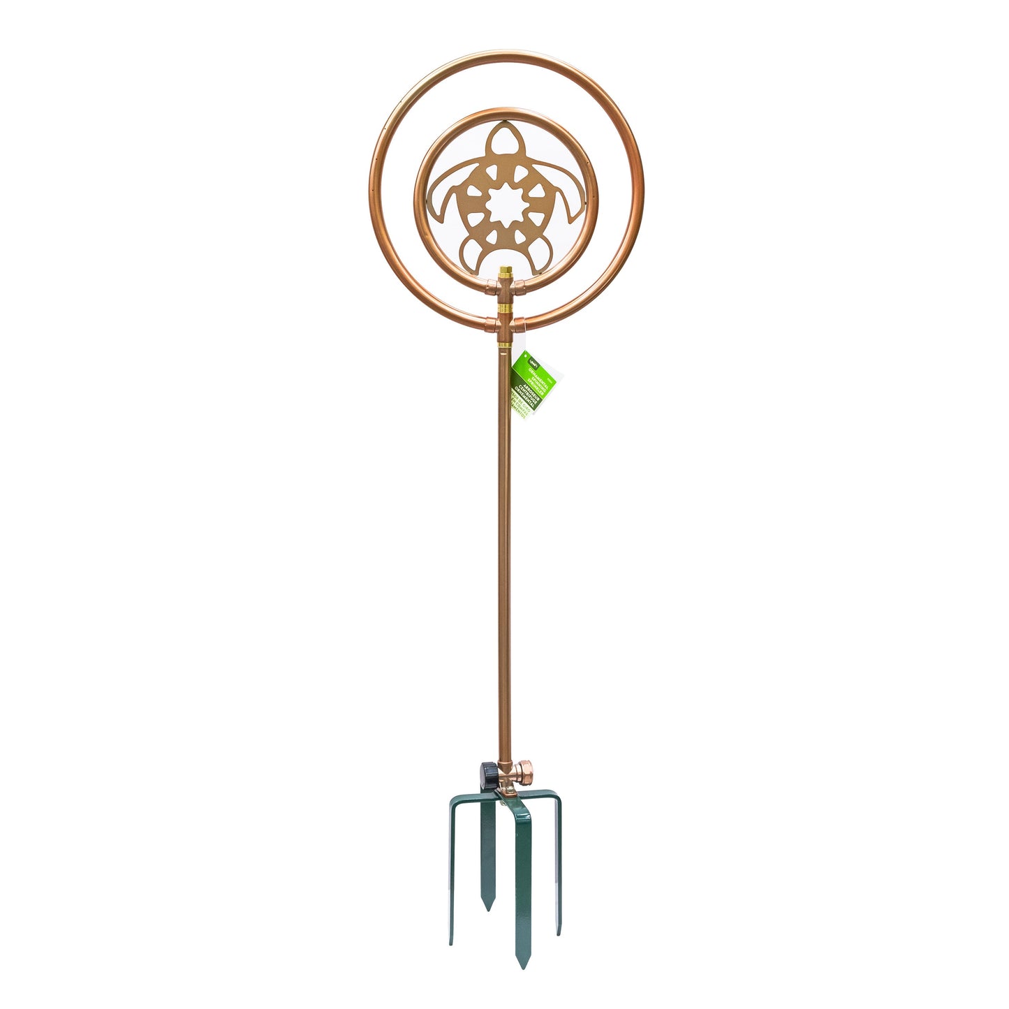 Hose end sprinkler Orbit Irrigation decorative spinning sprinkler on copper spike on Tampa Home & Garden Store
