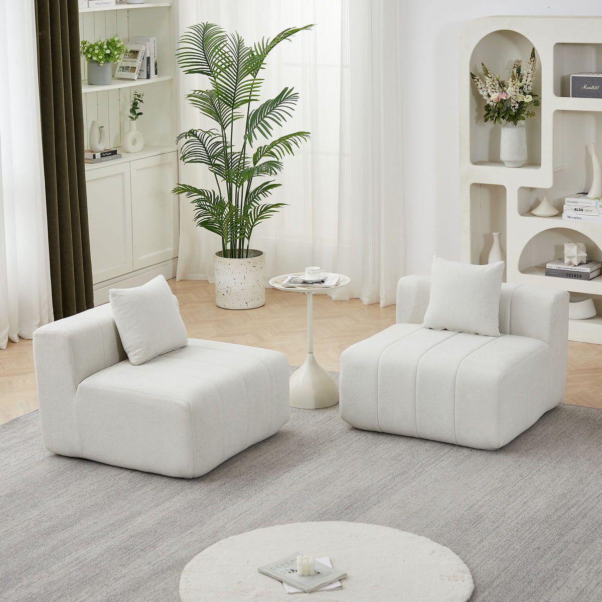 Symmetrical Modular Sofa And Piano Key Design