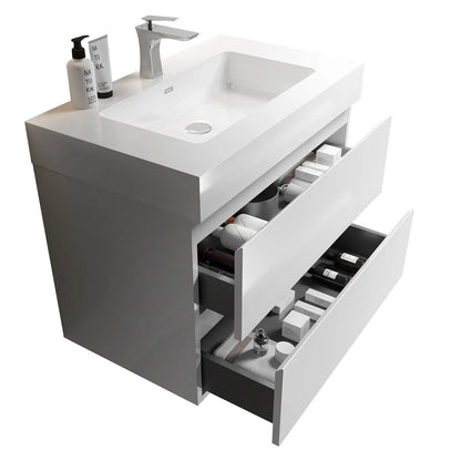 Alice Wall Mounted Floating Vanity With Sink