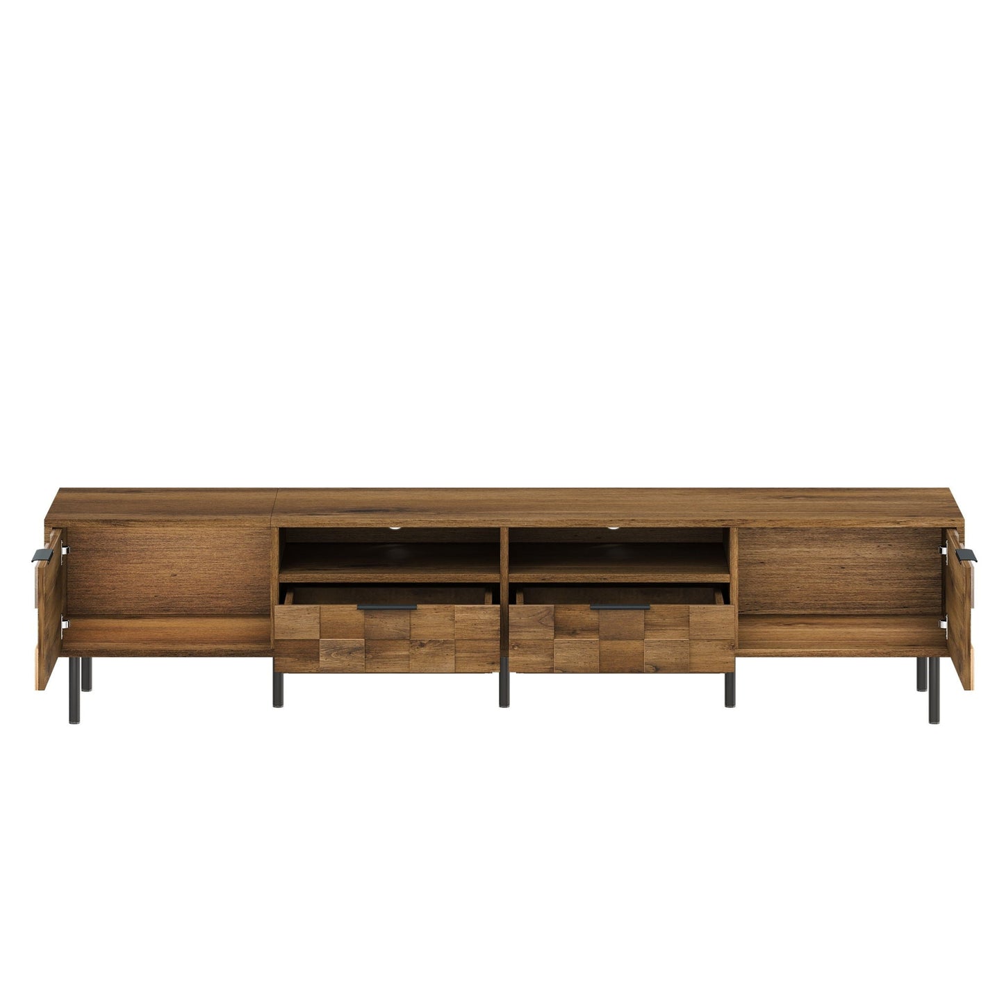 Mid Century Modern TV Stand and Two Drawers