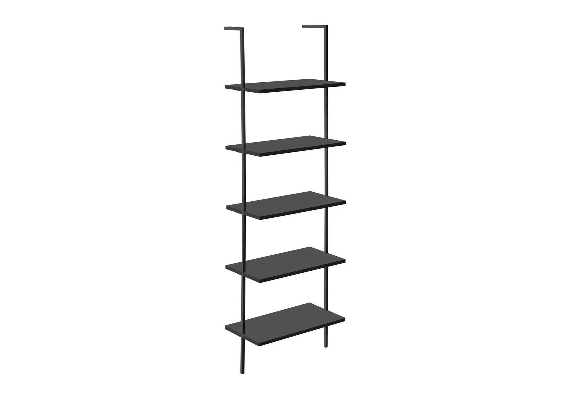 Etagere ladder bookcase, 5-tier, black metal, for office by Unique Piece Furniture on Tampa Home & Garden Store