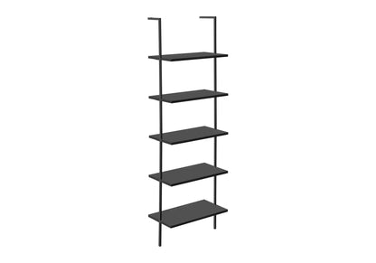 Etagere ladder bookcase, 5-tier, black metal, for office by Unique Piece Furniture on Tampa Home & Garden Store