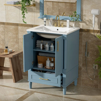 Bathroom Vanity With Ornate French Cylinder Legs