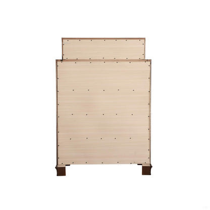 Real Wood Veneer Accent Chest with Dove-Tailed Drawers, light brown finish, accent table on Tampa Home & Garden Store