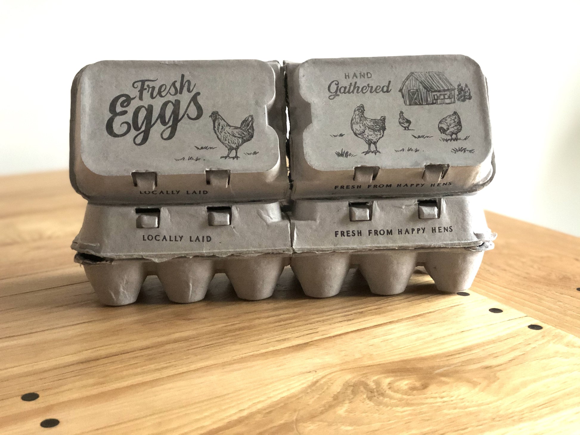 Split-Apart Egg Cartons for 6 or 12 extra large eggs with hand drawn hens My Pet Chicken on Tampa Home & Garden Store