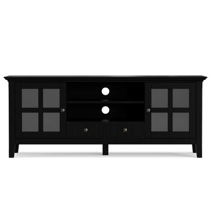 Acadian Media Stand with Glass Doors and Drawers