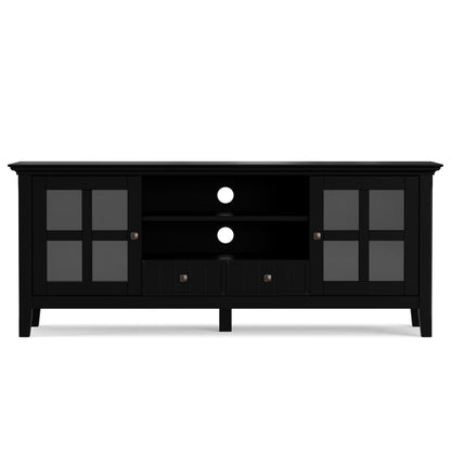 TV stand by HouseOfZazla, solid wood with drawers and cabinet storage, black finish on Tampa Home & Garden Store