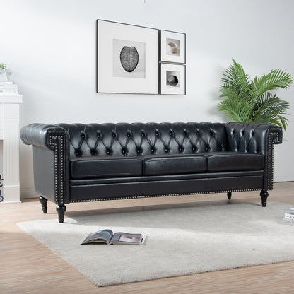 Traditional Square Arm Sofa and Soft Cushions