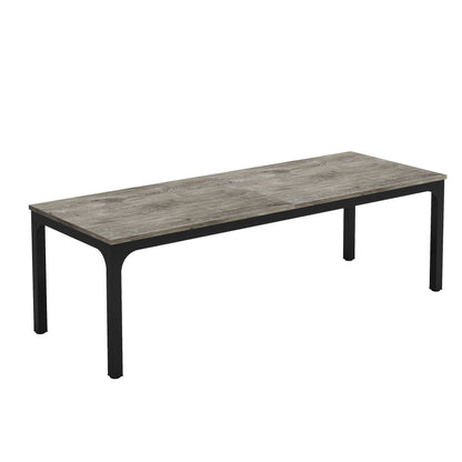 Rectangle dining table for 6-8 with gray wood top and black metal legs by HouseOfZazla on Tampa Home & Garden Store