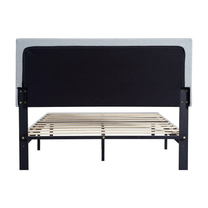 Modern Upholstered Platform Bed Tufted Headboard