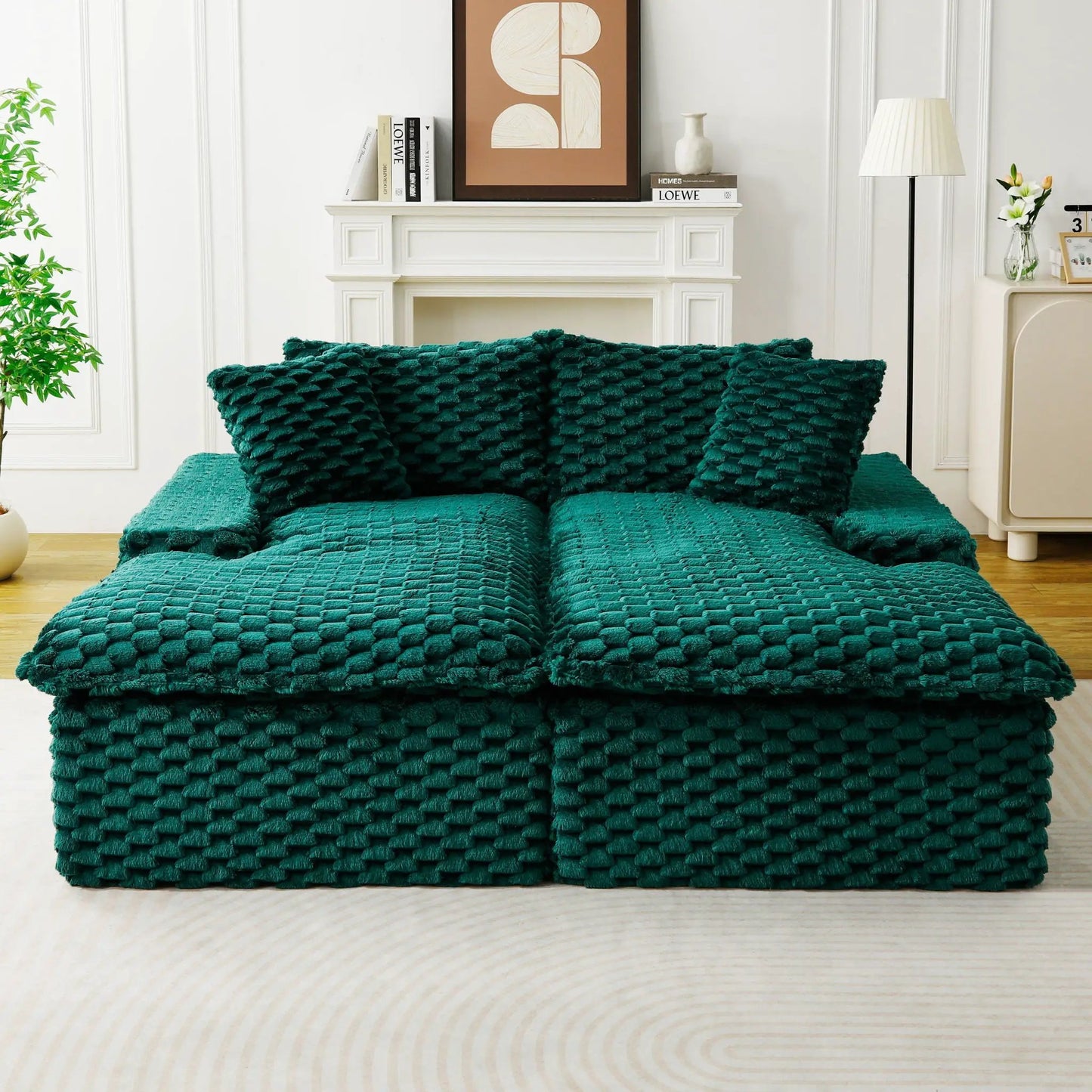 Double Chaise Lounge With Full Compressed Sponge