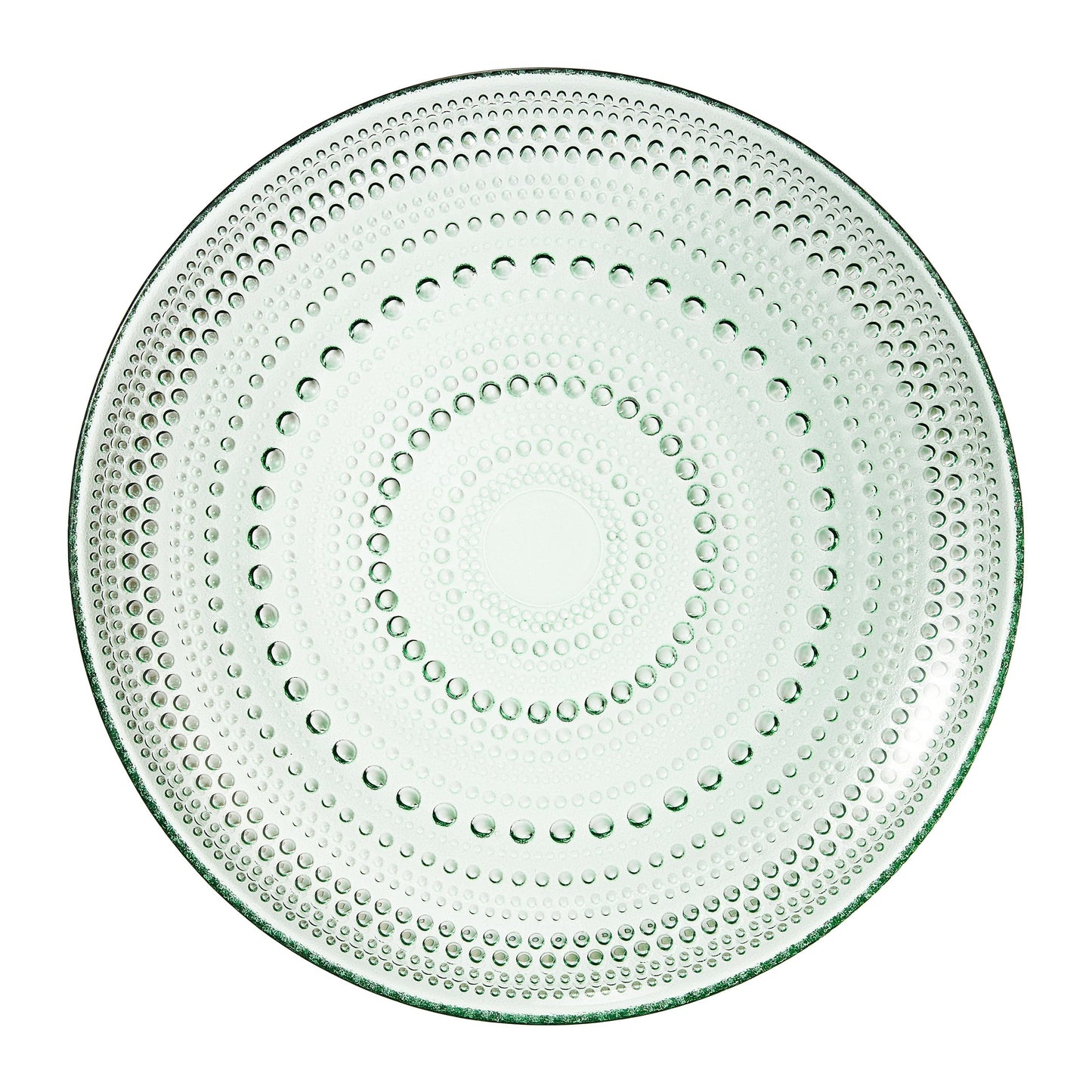 Green Hobnail Glass Plates and Charger Sets