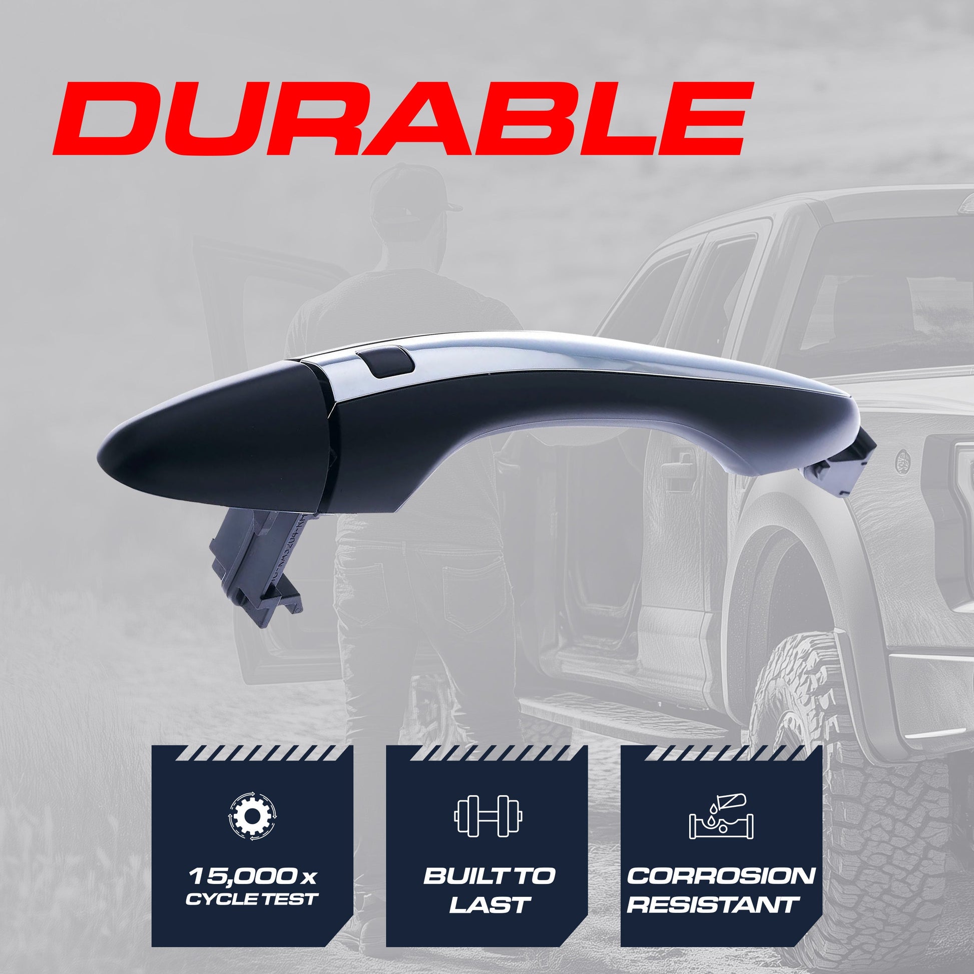 Exterior door handle Black/Chrome replacement for Kia Optima Front Right Passenger Side on Tampa Home & Garden Store