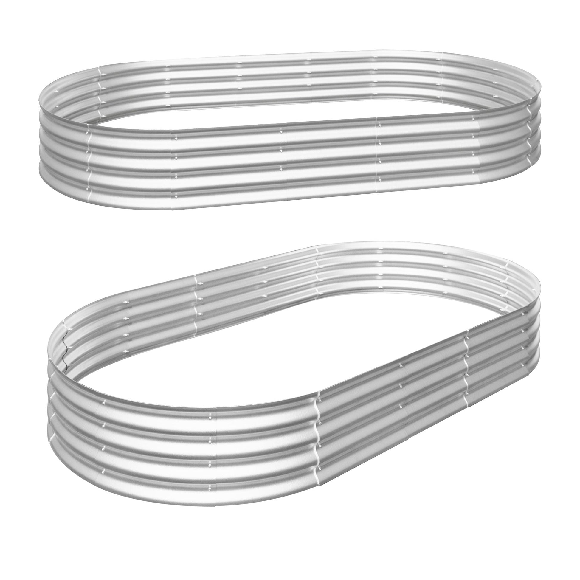 Heavy duty galvanized round raised garden bed kit by HouseOfZazla, circular steel rings on Tampa Home & Garden Store