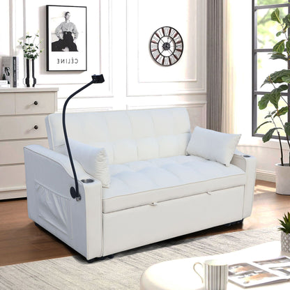 Modern Loveseat Futon Sofa with Pullout Bed