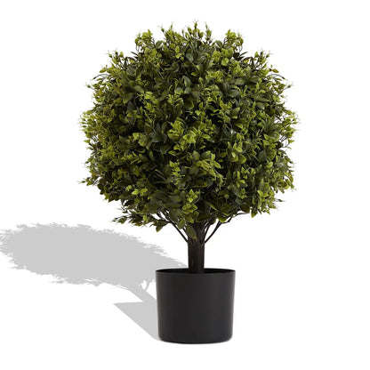 Artificial ball topiary tree in pot, green foliage, set of 2, Unique Piece Furniture on Tampa Home & Garden Store