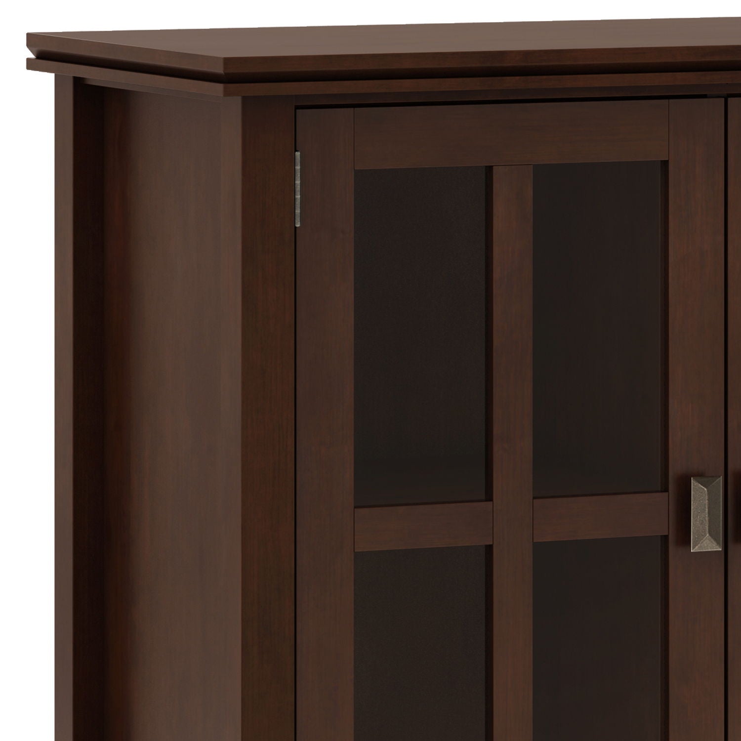 Artisan Handcrafted Wide 4-Door Accent Cabinet in dark walnut finish by HouseOfZazla on Tampa Home & Garden Store