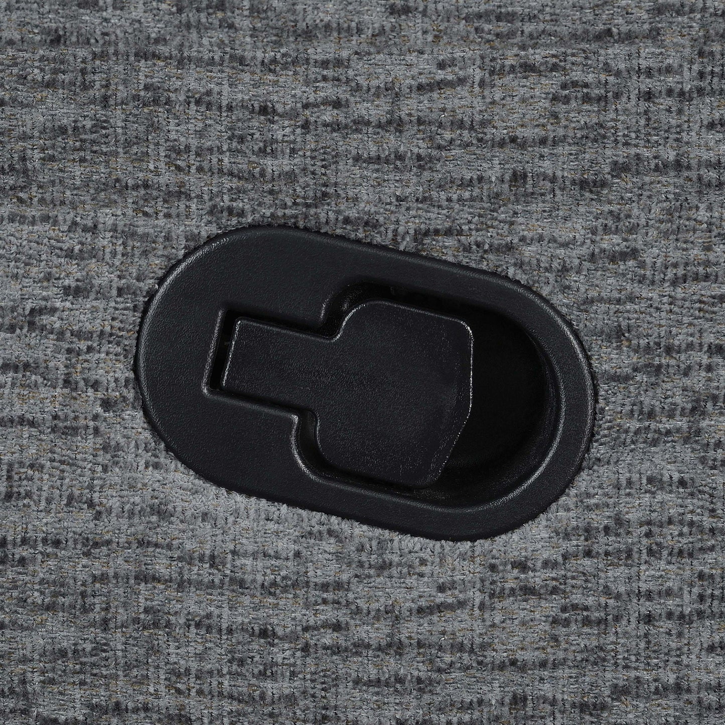 Divine 6 Piece Reclining Sectional base in black plastic on gray textured rug on Tampa Home & Garden Store