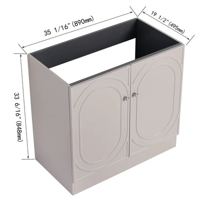 Modern Freestanding Vanity with Soft Close Doors