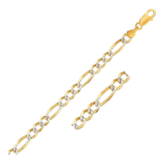 Figaro chain necklace and matching bracelet in 14K yellow gold with pave crystal links on Tampa Home & Garden Store