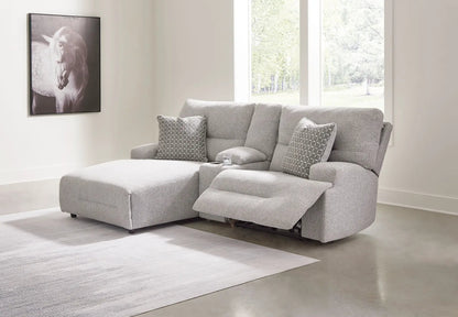 Acklen Place reclining sectional with chaise in light gray fabric by Unique Piece Furniture on Tampa Home & Garden Store