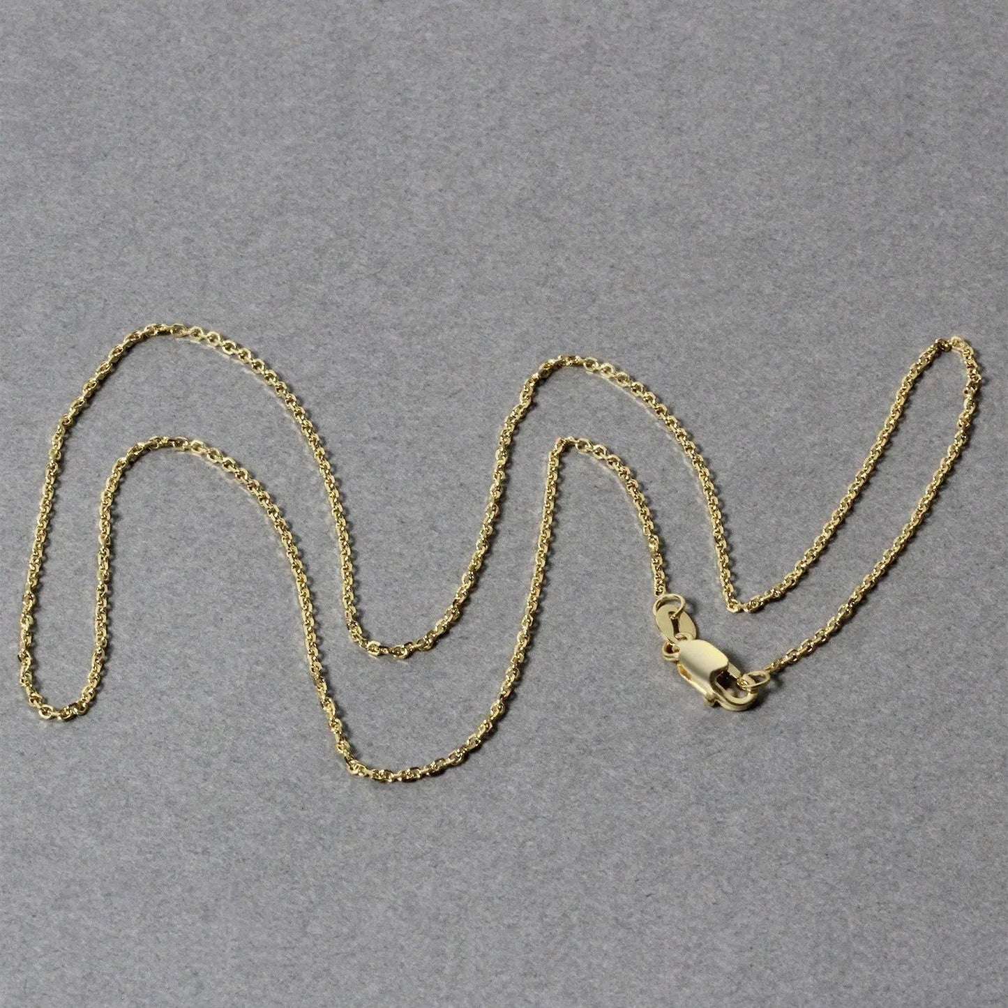 14k yellow gold diamond-cut cable link chain necklace 1.1mm with lobster clasp Bids.com on Tampa Home & Garden Store