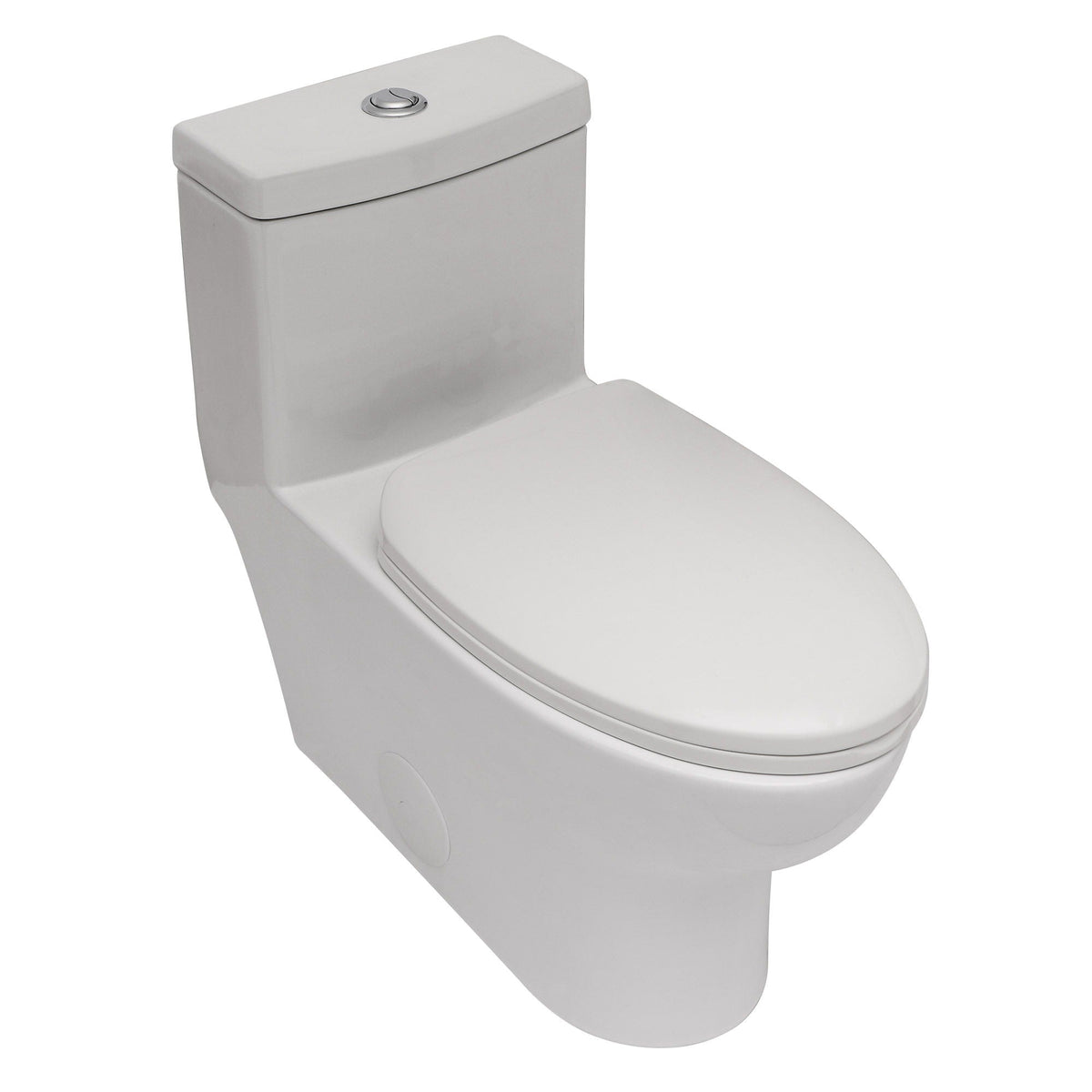Toilet by HouseOfZazla: white ceramic 1-piece with dual-flush and soft-close seat on Tampa Home & Garden Store