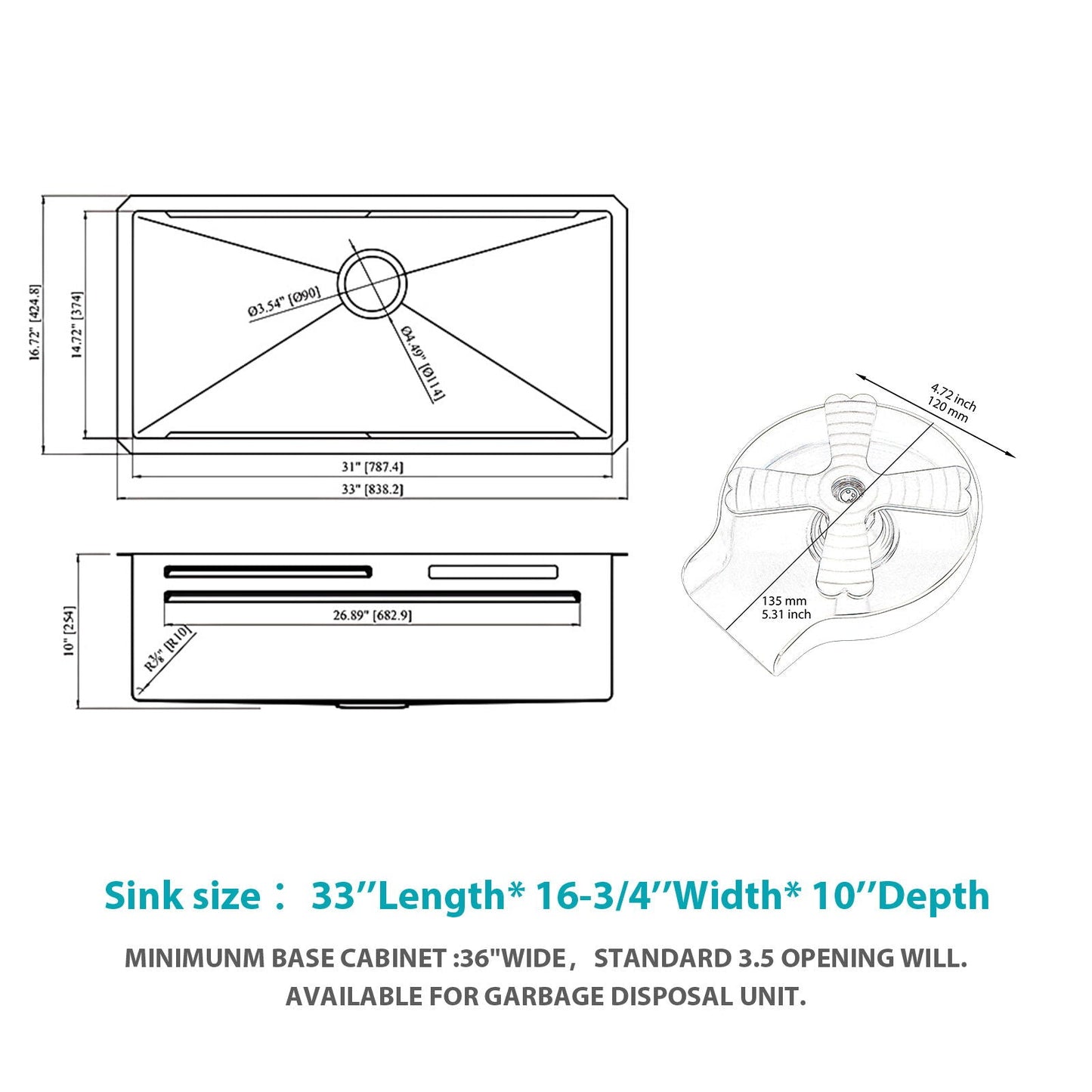 Undermount Workstation Sink and Faucet Set