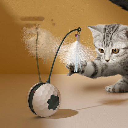 Cat chew toy bite resistant by Sell My Stuff with electric stems and white textured ball on Tampa Home & Garden Store