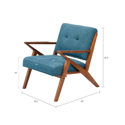 Lounge Chair Tufted Upholstery and Solid Frame