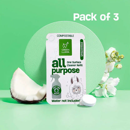 All-purpose cleaner refill pack of 3 unscented Green Llama on Tampa Home & Garden Store