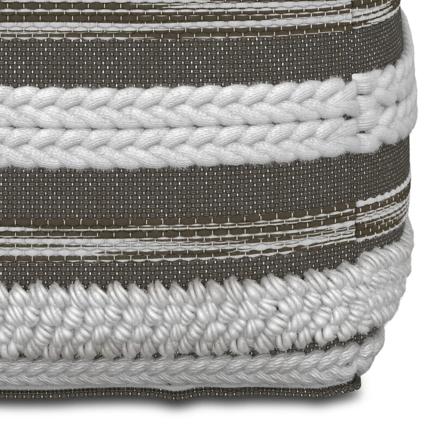 Sommer Handcrafted Square Pouf for Living Room