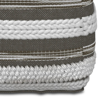 Sommer Handcrafted Square Pouf for Living Room