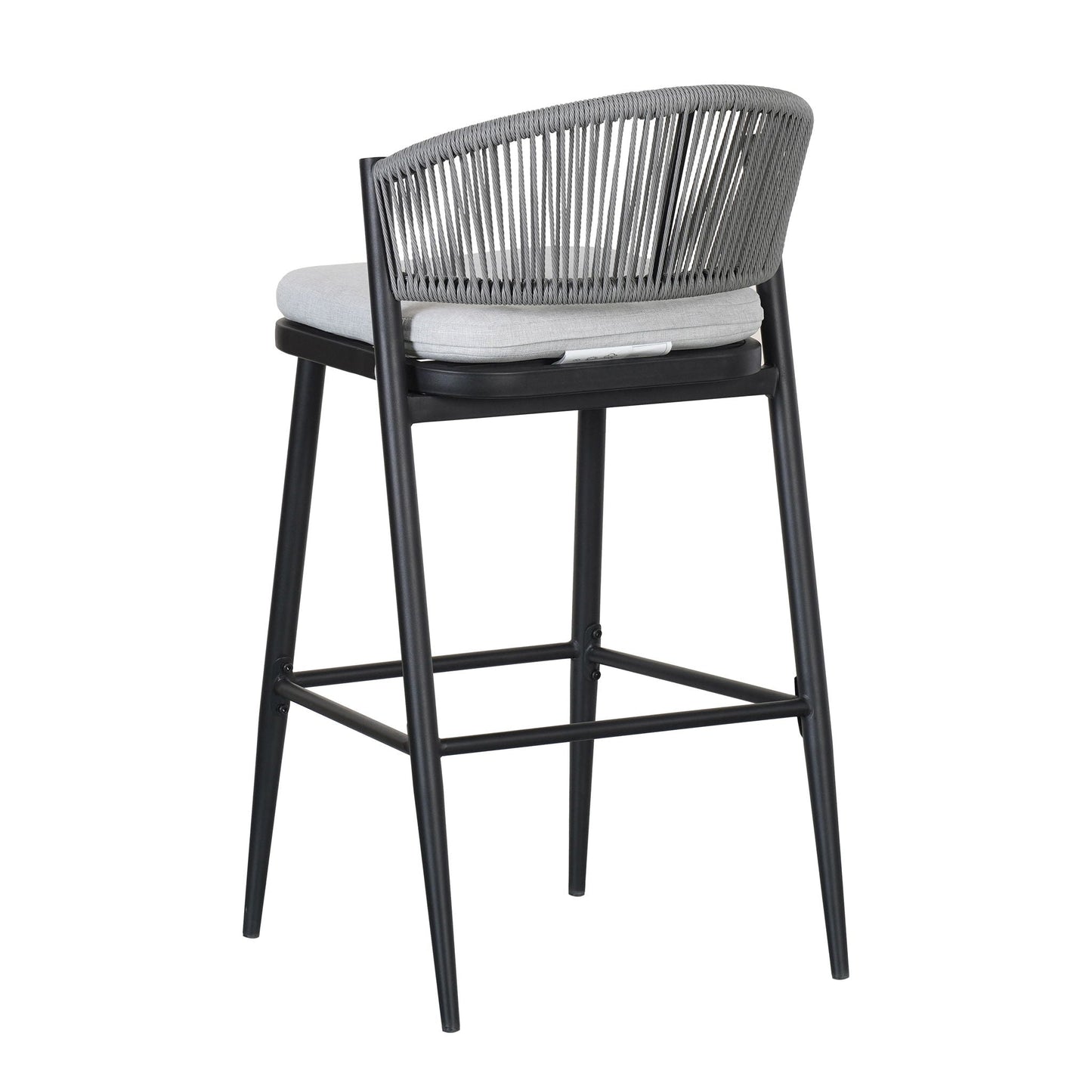Outdoor Bar Stools With Scallop Cushion And Frame