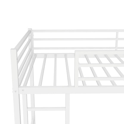 Bunk bed frame in white with safety guardrails and slatted support on Tampa Home & Garden Store