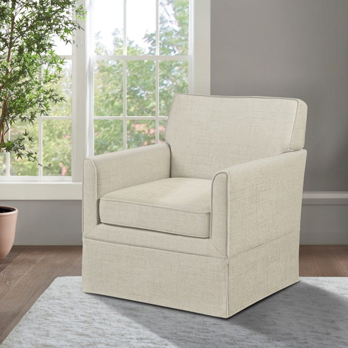 Timeless Track Arm Accent Chair And Skirt Base