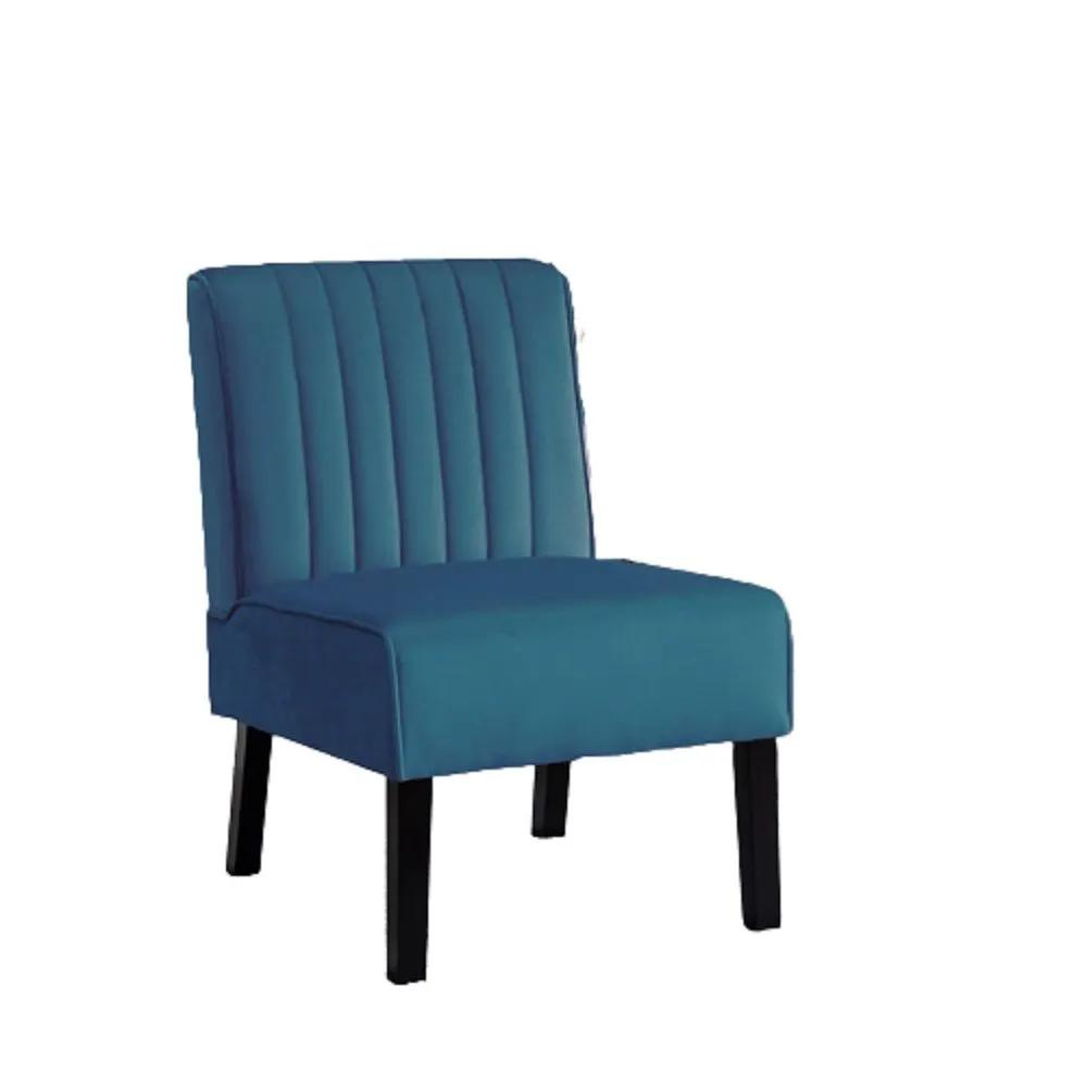 Reese mid-century accent chairs set of 2 in teal fabric with black legs on Tampa Home & Garden Store