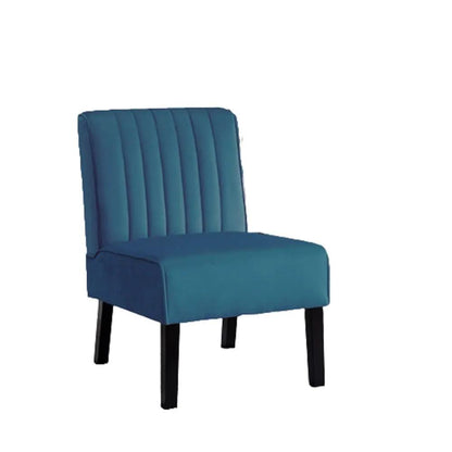 Reese mid-century accent chairs set of 2 in teal fabric with black legs on Tampa Home & Garden Store