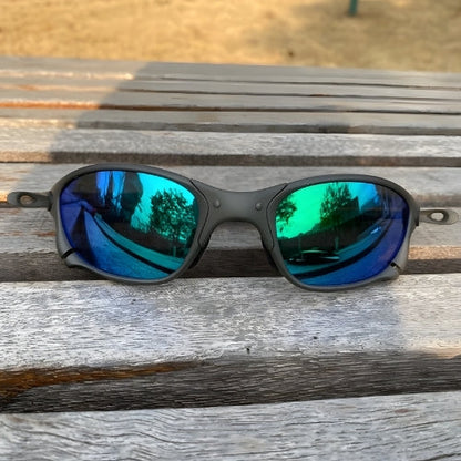OutdoorPro polarized sport sunglasses black frame with blue-green lenses BikerZoneZ UV400 on Tampa Home & Garden Store