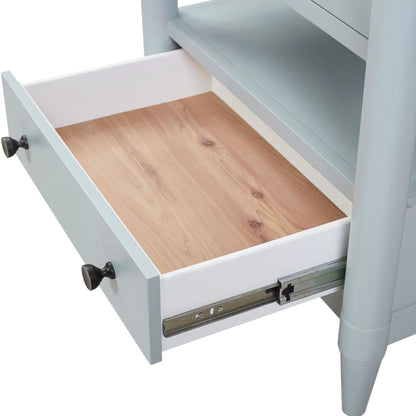 Open Nightstand With 2 Drawers and Felt Lined Top