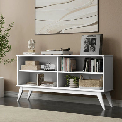 Draper Handcrafted Low Bookcase in Solid Wood